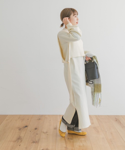 ITEMS URBANRESEARCH（アイテムズ アーバンリサーチ）の「リブベストセットワンピース（ワンピース・レディース・ホワイト/ブラック/グリーン・FREE）」の6枚目の写真