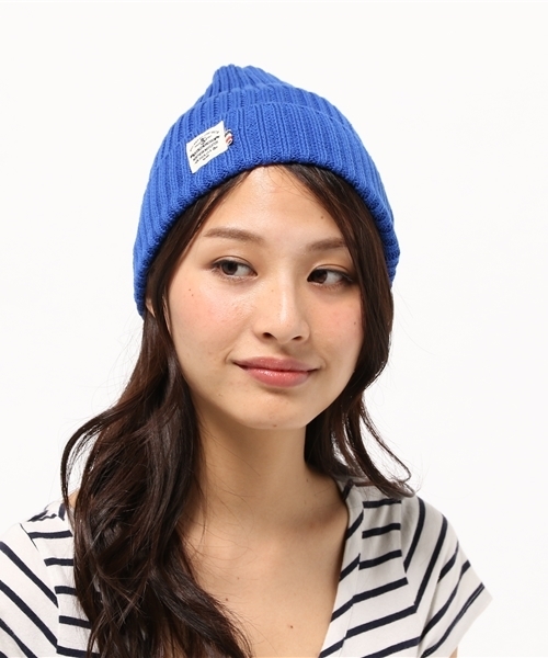 CIAOPANIC（チャオパニック）の「【Ciaopanic】　コットンニット帽（ニットキャップ/ビーニー・レディース・ホワイト/グレー/ベージュ/ブルー・FREE）」の5枚目の写真