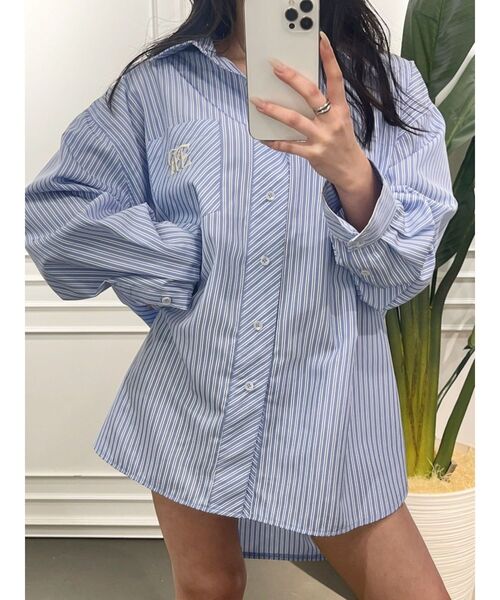 EVRIS（エヴリス）の「ERオーバーサイズシャツ（シャツ/ブラウス・レディース・ホワイト/イエロー/グリーン/ブルー・FREE）」の11枚目の写真