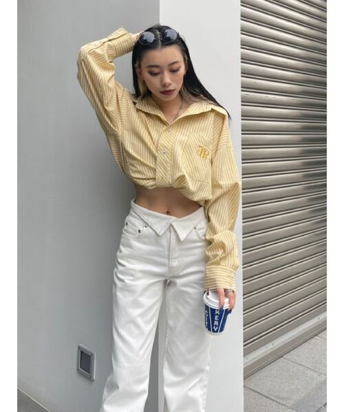 EVRIS（エヴリス）の「ERオーバーサイズシャツ（シャツ/ブラウス・レディース・ホワイト/イエロー/グリーン/ブルー・FREE）」の12枚目の写真