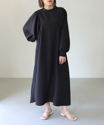 vingtrois | 【vingtrois】ボリュームスリーブロングフレアワンピース(ワンピース)