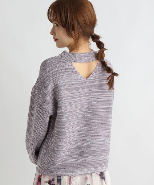 定番のお歳暮 Andemiu（アンデミュウ）の「メランジネックアキニット185854 トップス