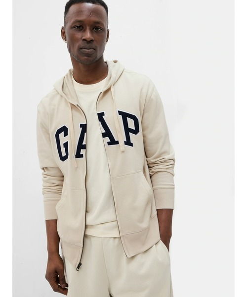 GAP(ギャップ)の「GAPアーチロゴ フレンチテリーフルジップパーカー(ユニセックス)(パーカー・メンズ・ブラック/ブルー/グレー/ホワイト/ベージュ/ネイビー・XS/S/M/L/XL)」の2枚目の写真