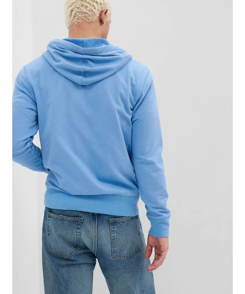GAP(ギャップ)の「GAPアーチロゴ フレンチテリーフルジップパーカー(ユニセックス)(パーカー・メンズ・ブラック/ブルー/グレー/ホワイト/ベージュ/ネイビー・XS/S/M/L/XL)」の9枚目の写真
