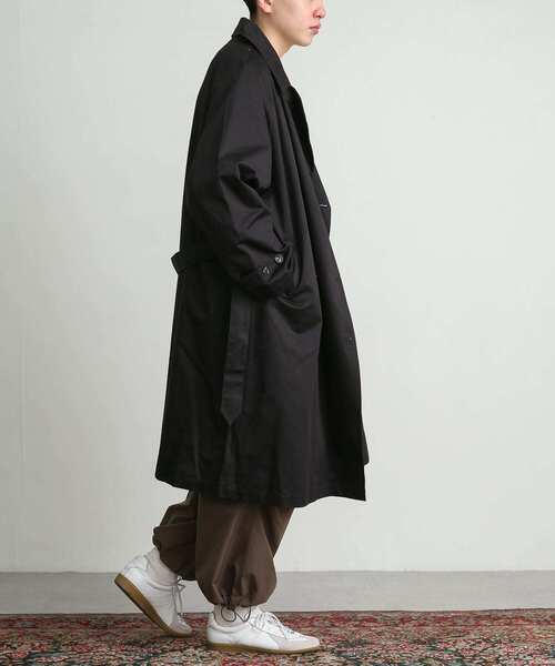 SENSE OF PLACE by URBAN RESEARCH（センスオブプレイスバイアーバンリサーチ）の「トレンチオーバーコート（トレンチコート・メンズ・ベージュ/ブラック・MEDIUM/LARGE）」の10枚目の写真