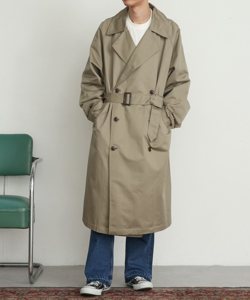 SENSE OF PLACE by URBAN RESEARCH（センスオブプレイスバイアーバンリサーチ）の「トレンチオーバーコート（トレンチコート・メンズ・ベージュ/ブラック・MEDIUM/LARGE）」の16枚目の写真