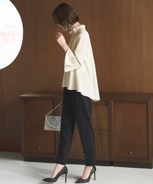 RUIRUE BOUTIQUE（ルイルエブティック）の「【オケージョン対応】パールポイントブラウス&パンツセットアップフォーマルセレモニースーツ お呼ばれ（スーツセット）」