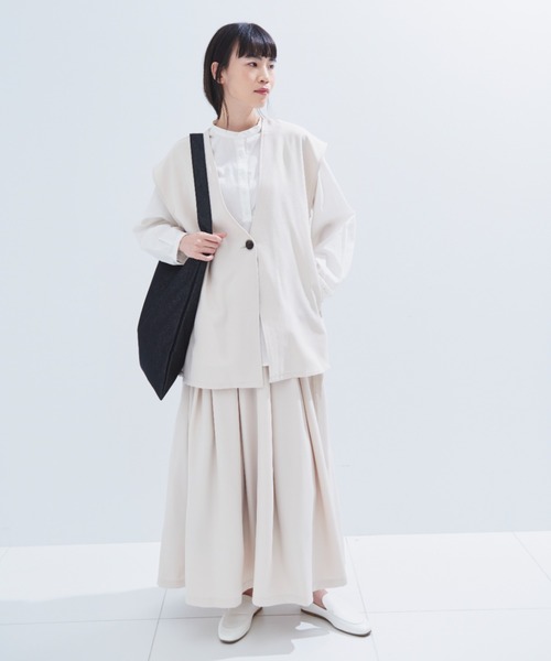 Libra Cue（リブラ キュー）の「【A4サイズ収納可】ワンショルダーキャンバストート（ショルダーバッグ・レディース・レッド/ネイビー/アイボリー・FREE）」の10枚目の写真