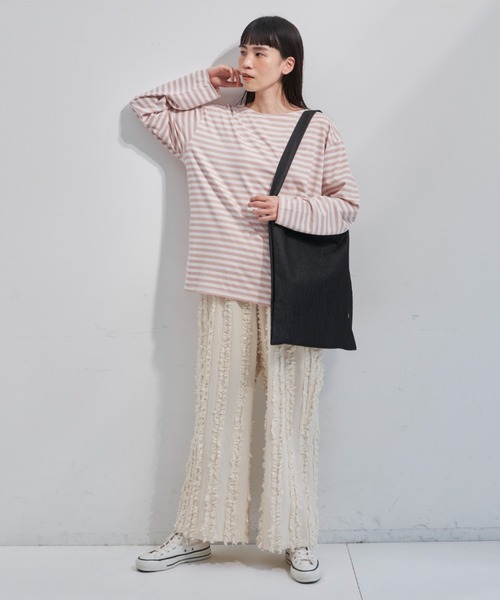 Libra Cue（リブラ キュー）の「【A4サイズ収納可】ワンショルダーキャンバストート（ショルダーバッグ・レディース・レッド/ネイビー/アイボリー・FREE）」の19枚目の写真