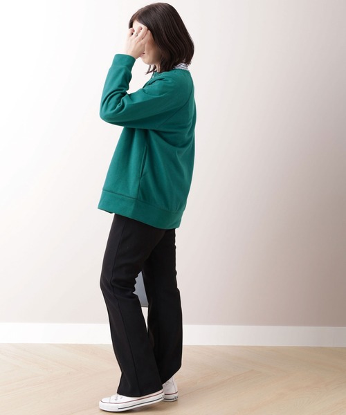 BELLUNA PLUS（ベルーナ）の「ボタンデザインクルーネックカーディガン（カーディガン/ボレロ・レディース・イエロー/レッド/ブラック/グリーン・MEDIUM/LARGE/X-LARGE）」の14枚目の写真