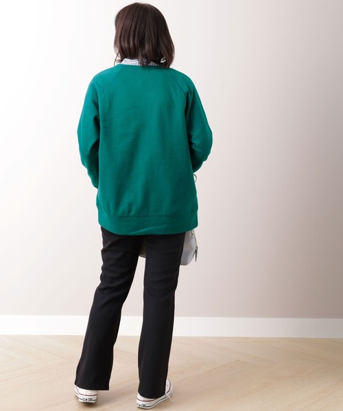 BELLUNA PLUS（ベルーナ）の「ボタンデザインクルーネックカーディガン（カーディガン/ボレロ・レディース・イエロー/レッド/ブラック/グリーン・MEDIUM/LARGE/X-LARGE）」の15枚目の写真