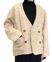 STYLEBLOCK（スタイルブロック）の「カットジャガードノーカラーコクーンジャケット（ノーカラージャケット）」