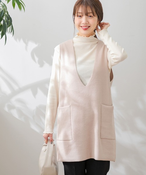 URBAN RESEARCH Sonny Label(アーバンリサーチサニーレーベル)の「ハーフミラノニットベスト(ベスト・レディース・グレー/ブラック/ライトベージュ・FREE)」の3枚目の写真