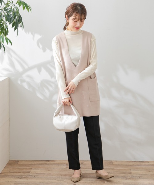 URBAN RESEARCH Sonny Label(アーバンリサーチサニーレーベル)の「ハーフミラノニットベスト(ベスト・レディース・グレー/ブラック/ライトベージュ・FREE)」の8枚目の写真