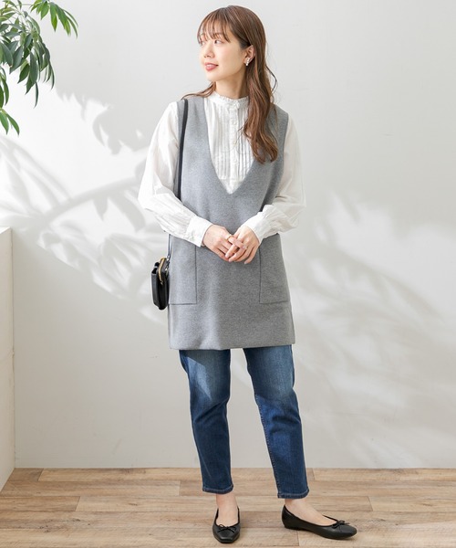 URBAN RESEARCH Sonny Label(アーバンリサーチサニーレーベル)の「ハーフミラノニットベスト(ベスト・レディース・グレー/ブラック/ライトベージュ・FREE)」の11枚目の写真