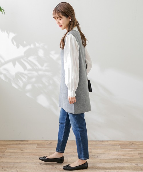 URBAN RESEARCH Sonny Label(アーバンリサーチサニーレーベル)の「ハーフミラノニットベスト(ベスト・レディース・グレー/ブラック/ライトベージュ・FREE)」の15枚目の写真