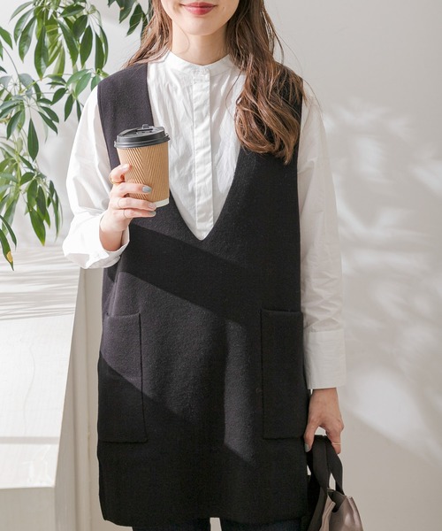 URBAN RESEARCH Sonny Label(アーバンリサーチサニーレーベル)の「ハーフミラノニットベスト(ベスト・レディース・グレー/ブラック/ライトベージュ・FREE)」の10枚目の写真