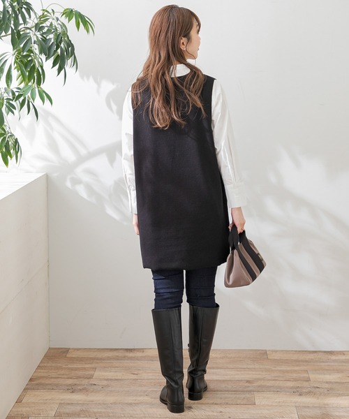 URBAN RESEARCH Sonny Label(アーバンリサーチサニーレーベル)の「ハーフミラノニットベスト(ベスト・レディース・グレー/ブラック/ライトベージュ・FREE)」の21枚目の写真