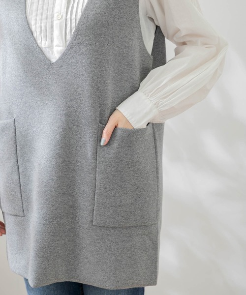 URBAN RESEARCH Sonny Label(アーバンリサーチサニーレーベル)の「ハーフミラノニットベスト(ベスト・レディース・グレー/ブラック/ライトベージュ・FREE)」の9枚目の写真