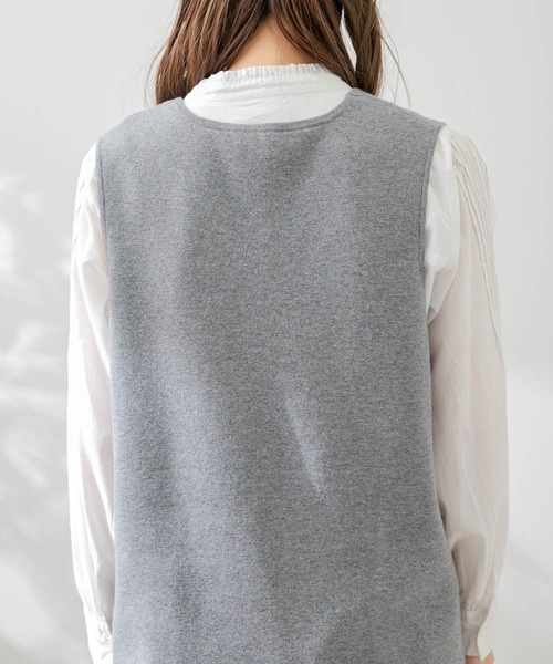 URBAN RESEARCH Sonny Label(アーバンリサーチサニーレーベル)の「ハーフミラノニットベスト(ベスト・レディース・グレー/ブラック/ライトベージュ・FREE)」の6枚目の写真