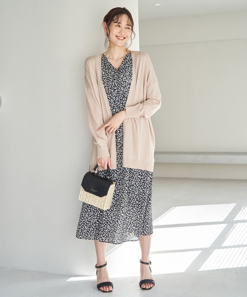 ROPE' PICNIC(ロペピクニック)の「UVカット・洗濯機OK・接触冷感/Aラインカーディガン(カーディガン/ボレロ・レディース・ブラック/ライトグレー/ベージュ系その他/カーキ/マスタード・38)」の21枚目の写真