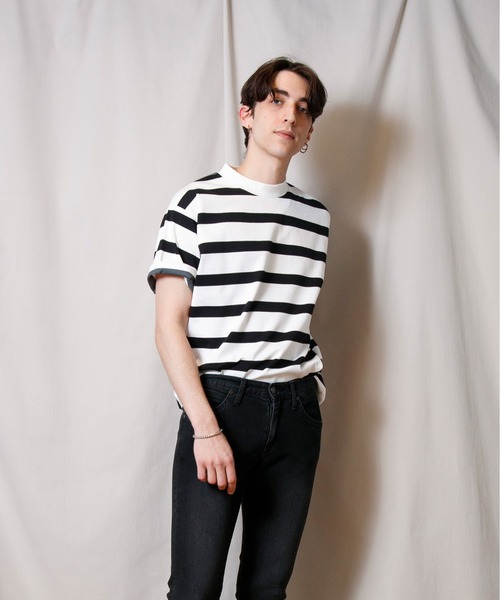 FACTOTUM(ファクトタム)の「【FACTOTUM】ラインテープショートスリーブT(Tシャツ/カットソー・メンズ・ブラウン/ブラック系その他/グレー系その他/ブラック・48/46)」の3枚目の写真