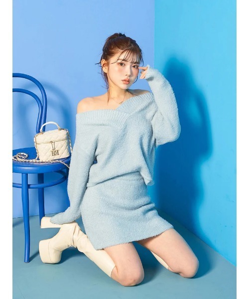 セール】オフショルシャギーニットトップス（ニット/セーター