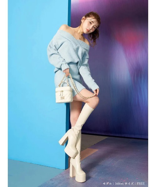 セール】オフショルシャギーニットトップス（ニット/セーター