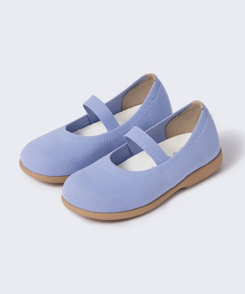 UNFILO(アンフィーロ)の「“撥水&洗えるニットシューズ” KIDS ストラップ シューズ(バレエシューズ・レディース・ふじ色系/ピンク系/ブラック系・18/22/21/20/19)」の3枚目の写真