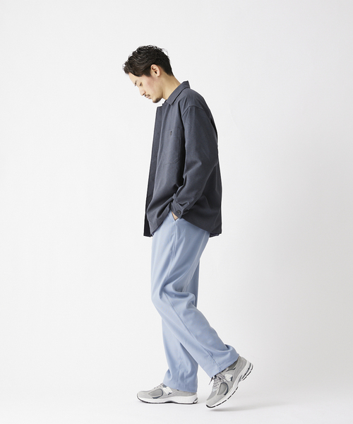 JOURNAL STANDARD relume（ジャーナルスタンダード　レリューム）の「TECH MELANGE WASHABLE とろみシャツCPOジャケット（ブルゾン・メンズ・ブラック/ネイビー/キャメル・LARGE/MEDIUM）」の16枚目の写真