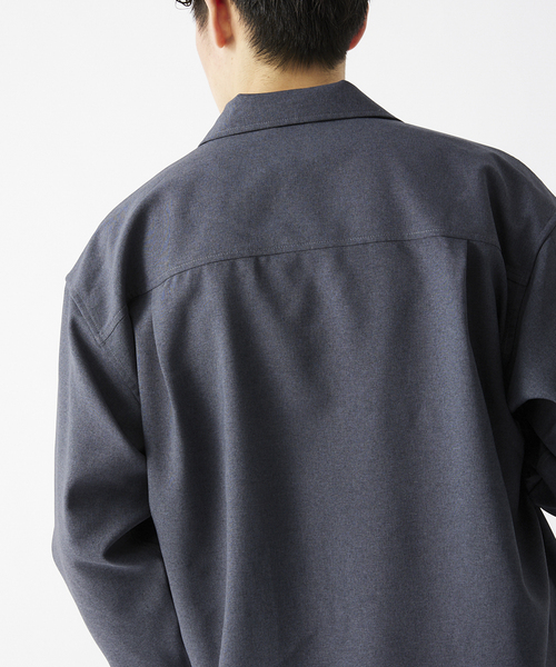 JOURNAL STANDARD relume（ジャーナルスタンダード　レリューム）の「TECH MELANGE WASHABLE とろみシャツCPOジャケット（ブルゾン・メンズ・ブラック/ネイビー/キャメル・LARGE/MEDIUM）」の21枚目の写真