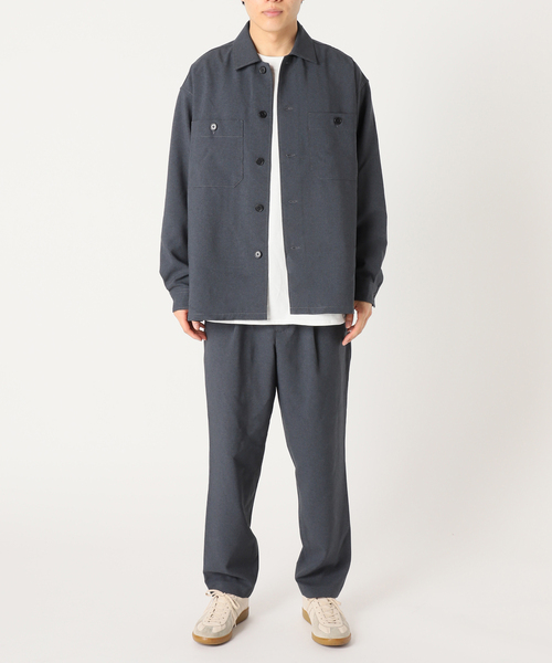 JOURNAL STANDARD relume（ジャーナルスタンダード　レリューム）の「TECH MELANGE WASHABLE とろみシャツCPOジャケット（ブルゾン・メンズ・ブラック/ネイビー/キャメル・LARGE/MEDIUM）」の22枚目の写真