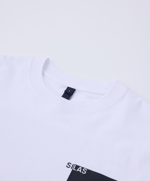 SILAS(サイラス)の「SQUARE LOGO PRINT WIDE S/S TEE(Tシャツ/カットソー・メンズ・ホワイト/ブラック/ライトブルー・M/L/XL)」の6枚目の写真