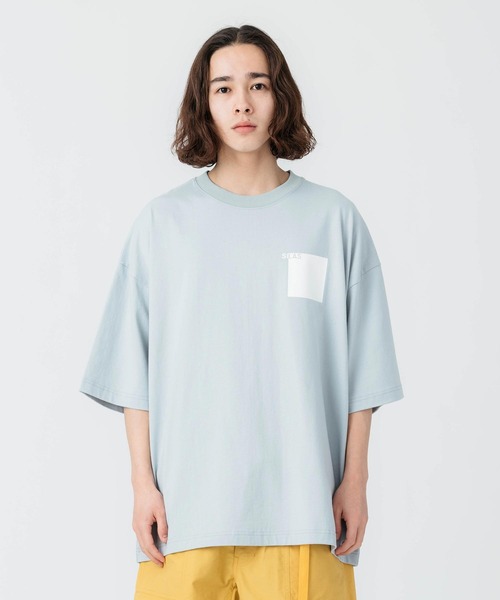 SILAS(サイラス)の「SQUARE LOGO PRINT WIDE S/S TEE(Tシャツ/カットソー・メンズ・ホワイト/ブラック/ライトブルー・M/L/XL)」の11枚目の写真