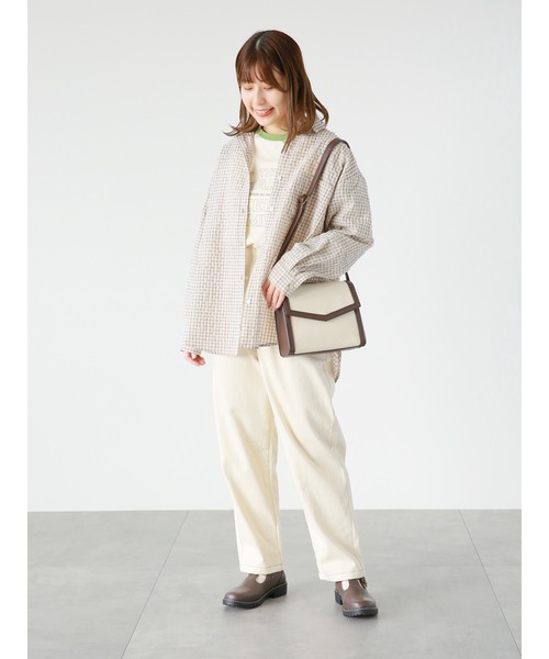 ehka sopo(エヘカソポ)の「ロゴラグランT(Tシャツ/カットソー・レディース・ブラック/グリーン/ベージュ・フリ-)」の7枚目の写真
