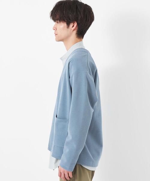 green label relaxing（グリーンレーベルリラクシング）の「カノコダブルフェイス イージー カーディガン（カーディガン/ボレロ・メンズ・ベージュ/ライトブルー/ダークグリーン・M/S/L/XL）」の6枚目の写真