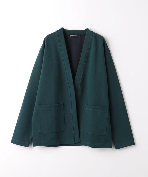 green label relaxing（グリーンレーベルリラクシング）の「カノコダブルフェイス イージー カーディガン（カーディガン/ボレロ・メンズ・ベージュ/ライトブルー/ダークグリーン・M/S/L/XL）」の4枚目の写真