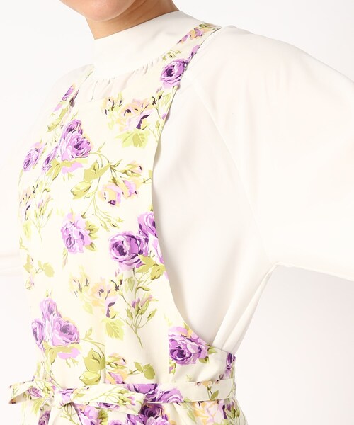 ローラアシュレイ　エプロン　花柄　クチュールローズ クチュール ローズ柄 エプロン（エプロン）｜LAURA ASHLEY（ローラ