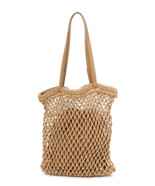 LOWRYS FARM（ローリーズファーム）の「マクラメキンチャクツキトート　176604（トートバッグ・レディース・ベージュ/ブラック/アイボリー/ホワイト系その他・FREE）」の5枚目の写真