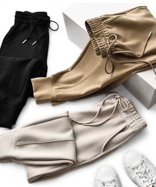 deux amour(ドゥーザムール)の「ジョガーパンツ(その他パンツ・レディース・ブラック/アイボリー/モカ・FREE)」の1枚目の写真