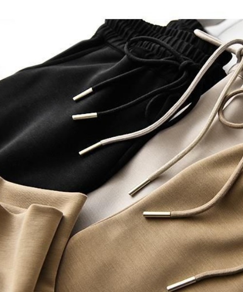 deux amour(ドゥーザムール)の「ジョガーパンツ(その他パンツ・レディース・ブラック/アイボリー/モカ・FREE)」の2枚目の写真