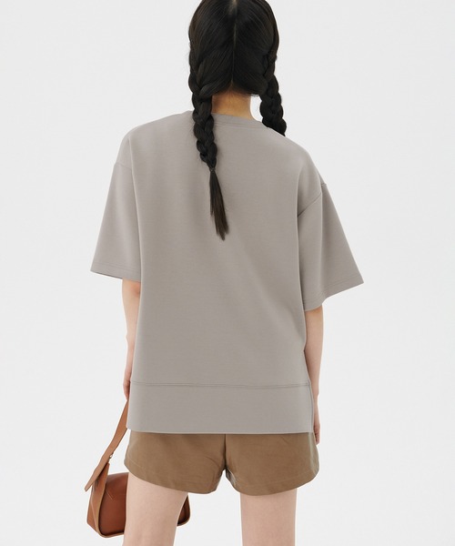 coca(coca)(コカ)の「新感覚半袖スウェットトップス(Tシャツ/カットソー・レディース・グレイッシュベージュ/チャコール・M/L)」の12枚目の写真