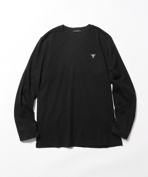 Guess（ゲス）の「GUESS/ゲス MEN S L/SLV TEE SHIRT ロングスリーブＴシャツ ストライプ（Tシャツ/カットソー・メンズ・ホワイト×グリーン/ホワイト×ブラック/ブラック/ホワイト・L/M/XL）」の4枚目の写真