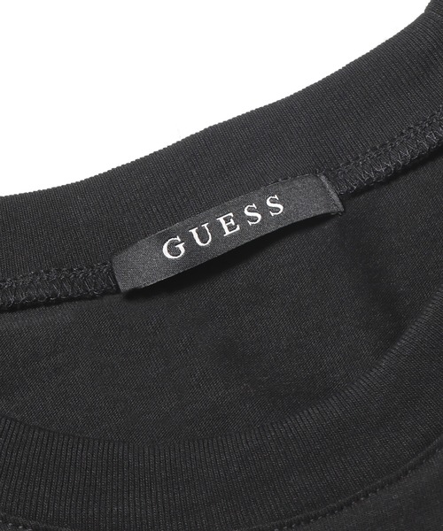Guess（ゲス）の「GUESS/ゲス MEN S L/SLV TEE SHIRT ロングスリーブＴシャツ ストライプ（Tシャツ/カットソー・メンズ・ホワイト×グリーン/ホワイト×ブラック/ブラック/ホワイト・L/M/XL）」の9枚目の写真