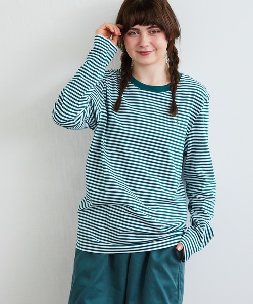 Guess（ゲス）の「GUESS/ゲス MEN S L/SLV TEE SHIRT ロングスリーブＴシャツ ストライプ（Tシャツ/カットソー・メンズ・ホワイト×グリーン/ホワイト×ブラック/ブラック/ホワイト・L/M/XL）」の15枚目の写真