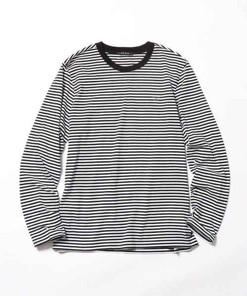 Guess（ゲス）の「GUESS/ゲス MEN S L/SLV TEE SHIRT ロングスリーブＴシャツ ストライプ（Tシャツ/カットソー・メンズ・ホワイト×グリーン/ホワイト×ブラック/ブラック/ホワイト・L/M/XL）」の21枚目の写真