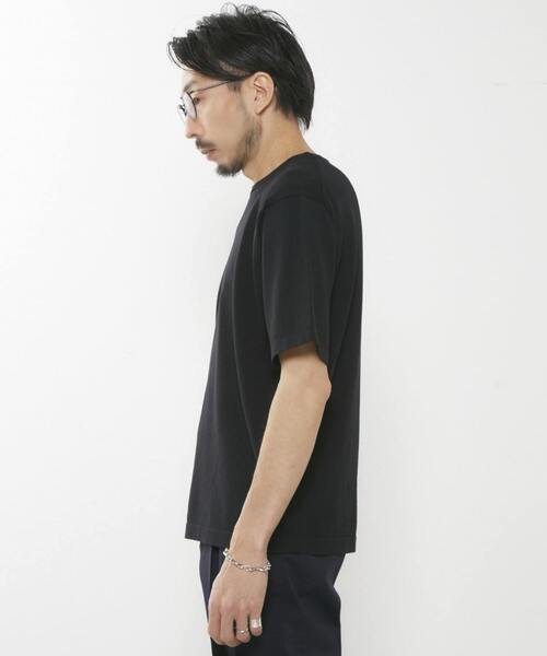 MEN'S MELROSE(メンズメルローズ)の「強撚コットンナイロンニットTシャツ(ニット/セーター・メンズ・ネイビー/ブラック/グレー系その他・3/4)」の13枚目の写真