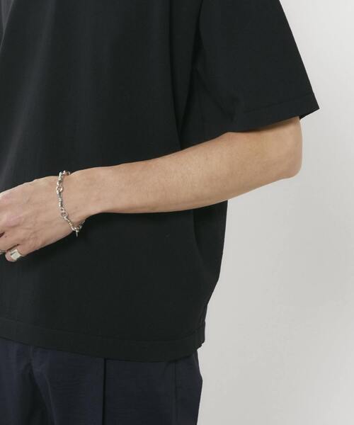 MEN'S MELROSE(メンズメルローズ)の「強撚コットンナイロンニットTシャツ(ニット/セーター・メンズ・ネイビー/ブラック/グレー系その他・3/4)」の8枚目の写真