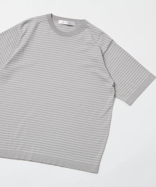 MEN'S MELROSE(メンズメルローズ)の「強撚コットンナイロンニットTシャツ(ニット/セーター・メンズ・ネイビー/ブラック/グレー系その他・3/4)」の17枚目の写真