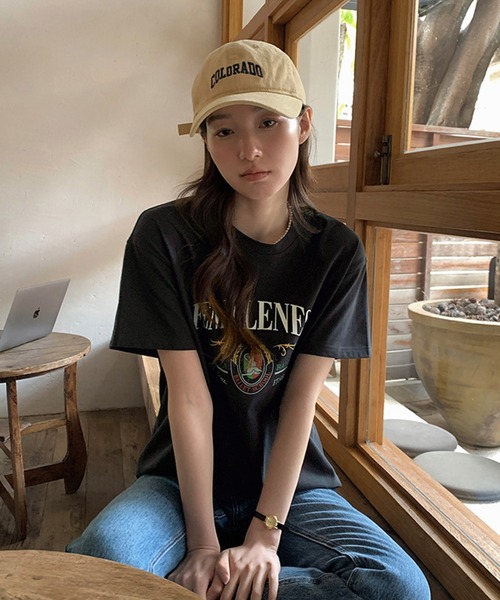 Chaco closet(チャコ クローゼット)の「フロントカレッジプリントTシャツ(Tシャツ/カットソー・レディース・ホワイト/ブラック・M/L)」の12枚目の写真